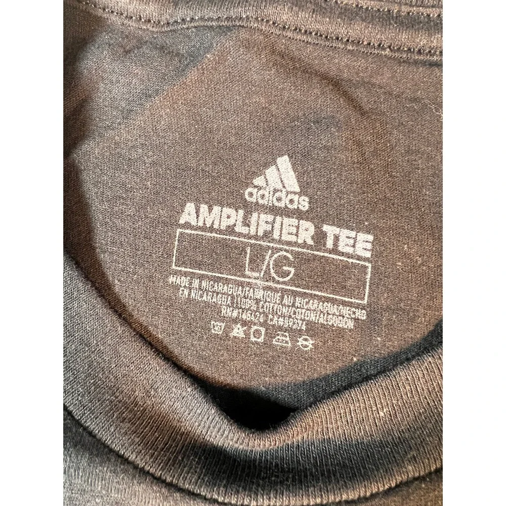 Adidas Men Basic BOS Tee Shirt Black Orbit Green Short Sleeve L